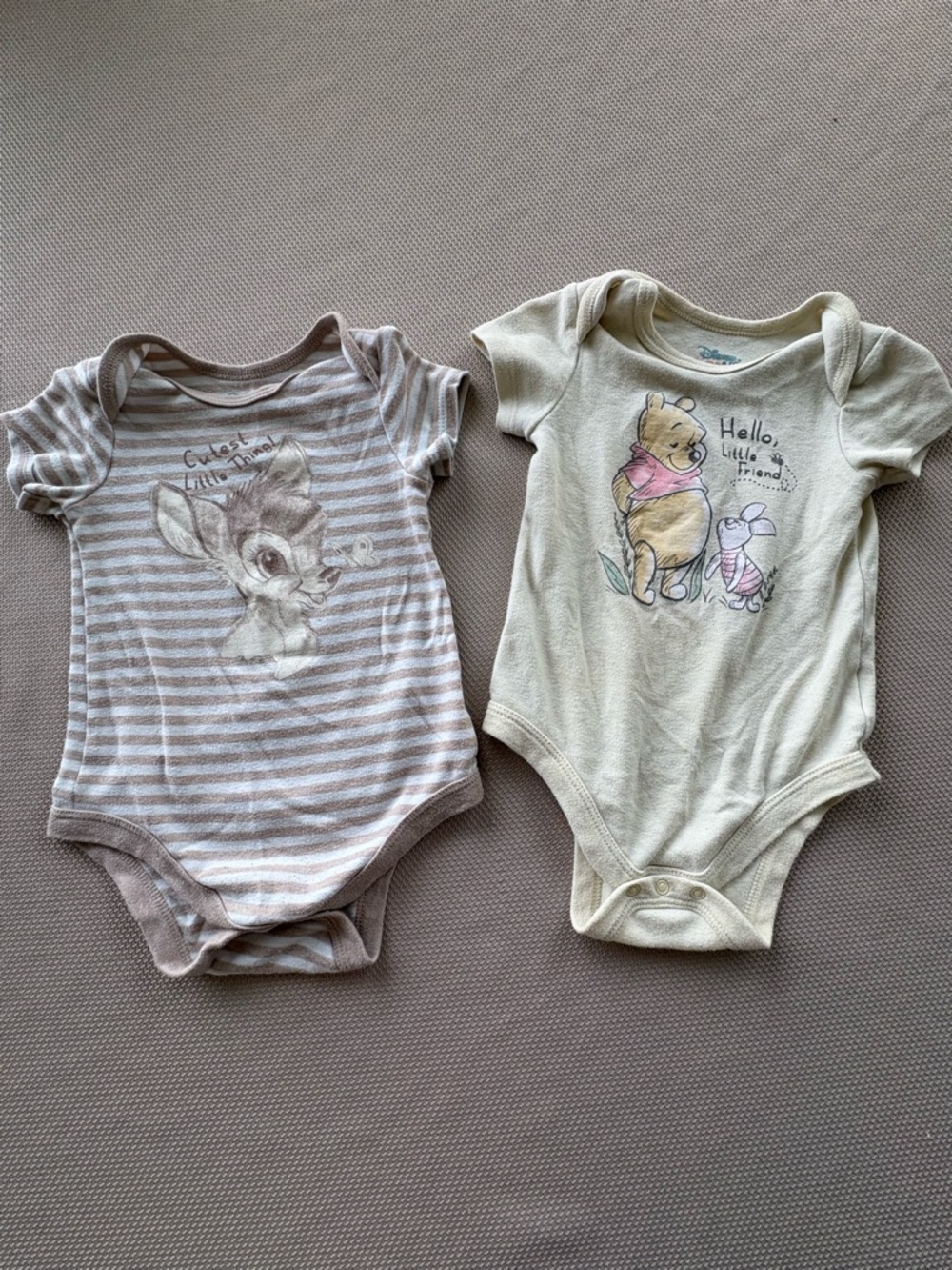 Disney Baby 12M Bambi & Winnie the Pooh Bodysuit Set Cute Bundle